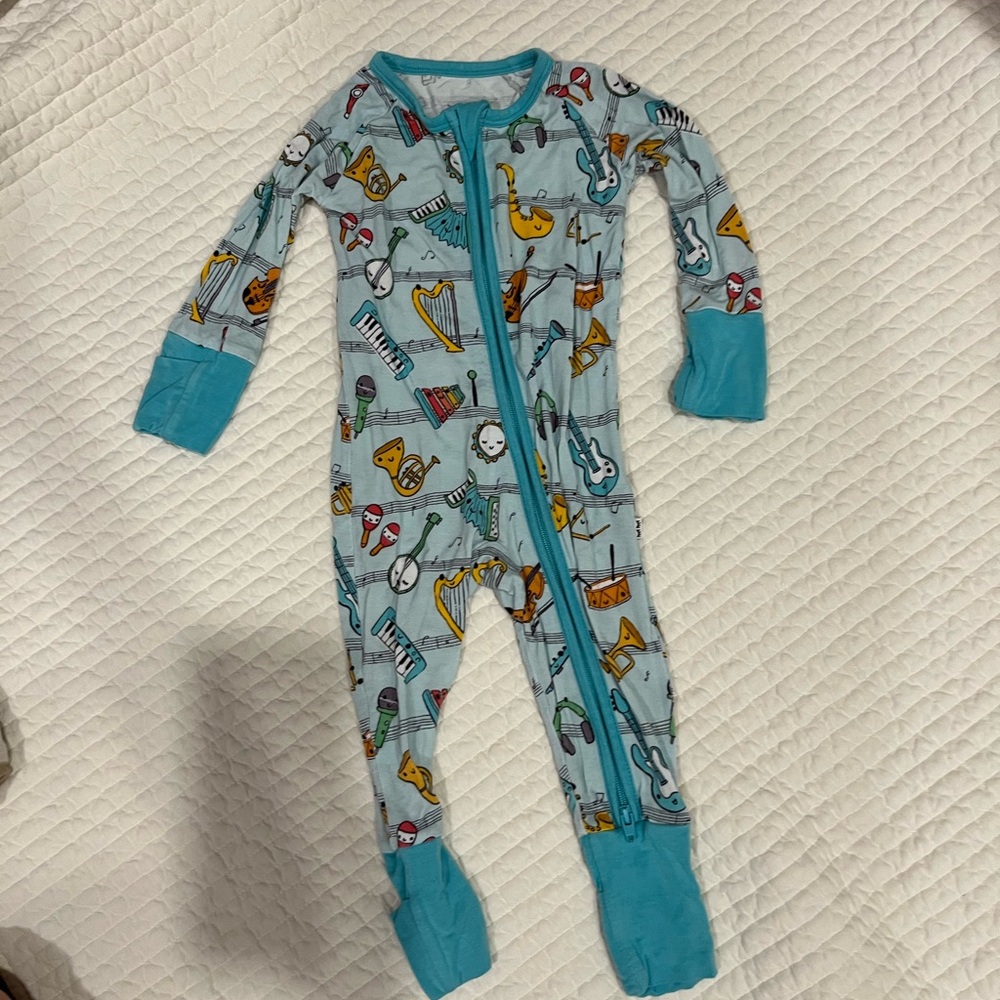 Little Sleepies Musical Instrument Print Footie